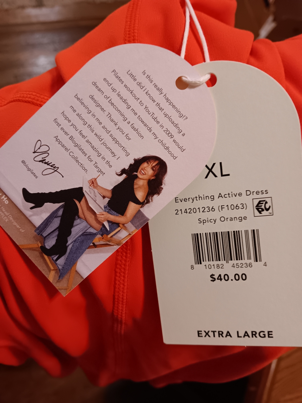 Blogilates - Everything Active Dress - Spicy Orange - XL [NWT] - Picture 9 of 9